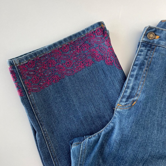 Jones New York Sport Embroidered Cropped Denim size 16 - Picture 4 of 7
